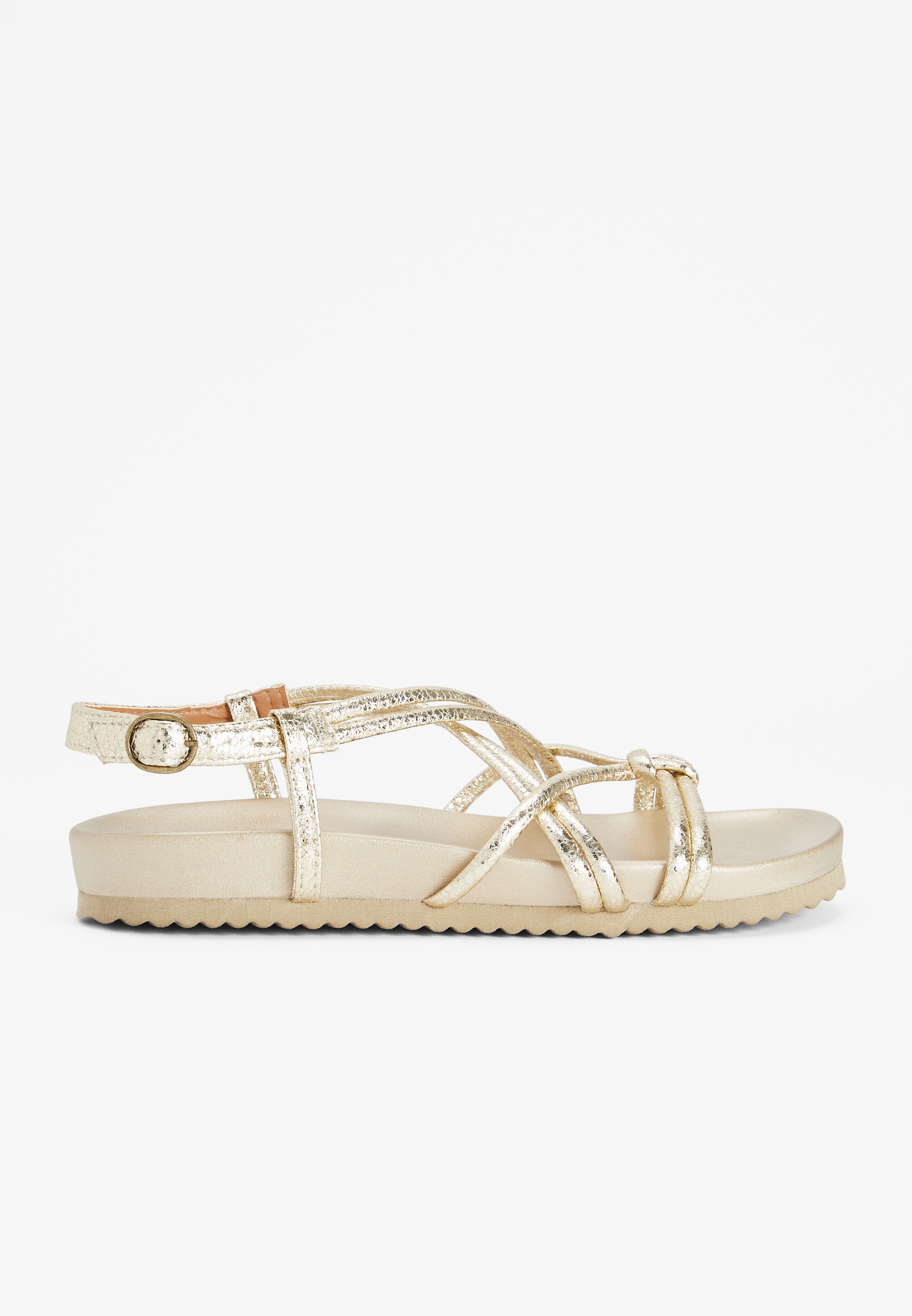 Alexa Gold Strappy Sandal, C605, large