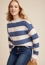 Chunky Striped Sweater, C9254, small