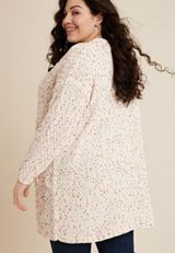 Plus Size Popo Chenille Cardigan, MULTI COMBO, small