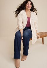 Plus Size Popo Chenille Cardigan, MULTI COMBO, small