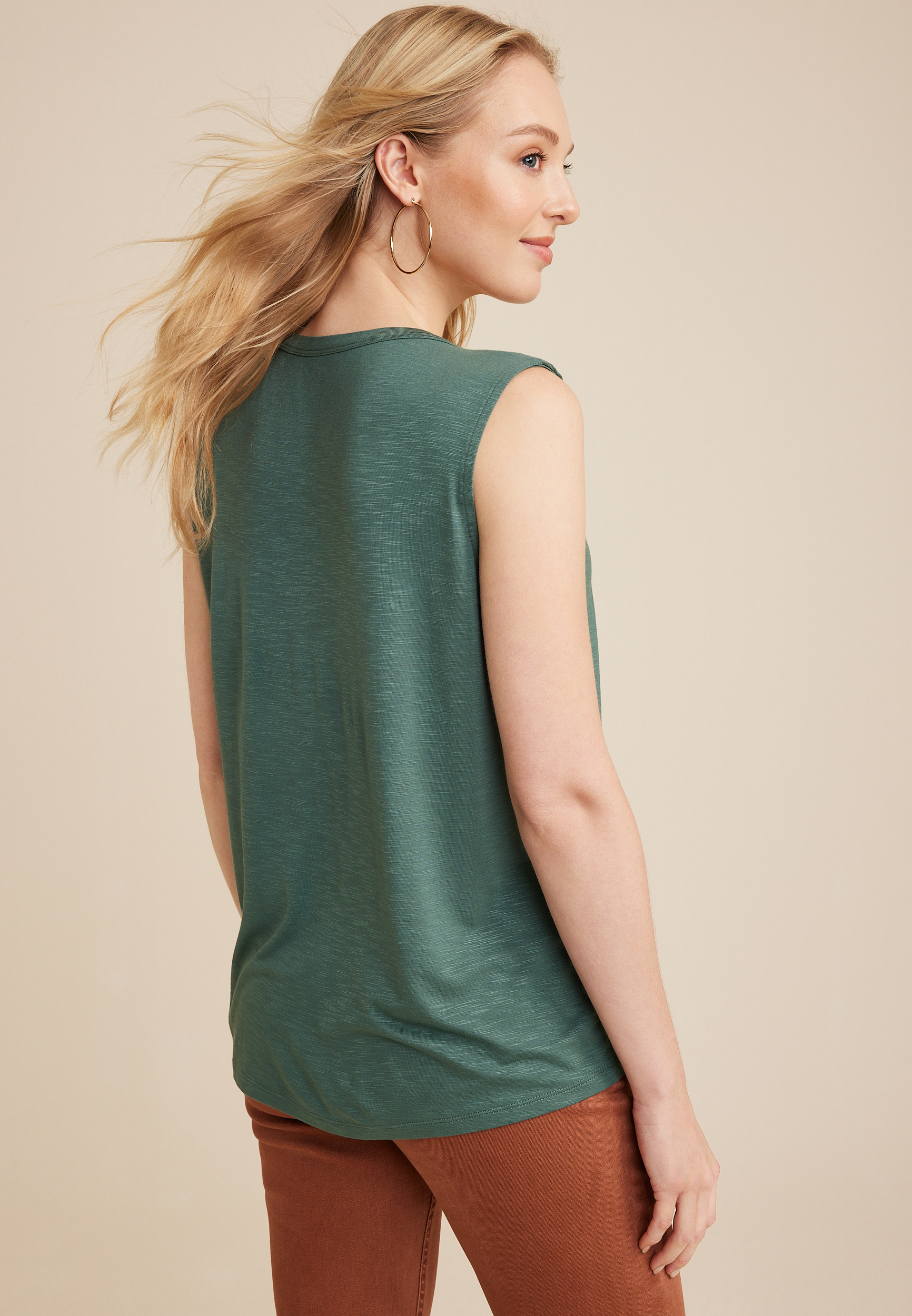 24/7 Morgan V Neck Tank Top, C531, large
