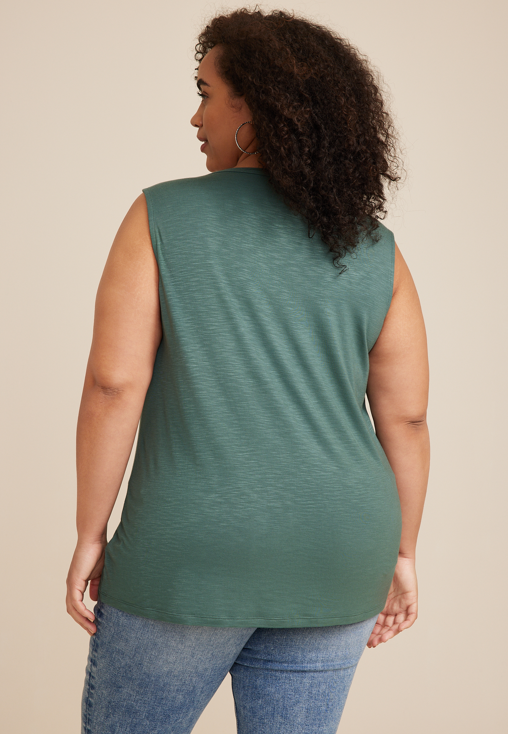 Plus Size 24/7 Morgan V Neck Tank Top, C531, large