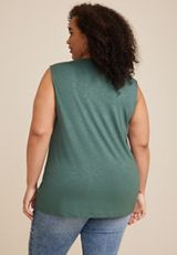 Plus Size 24/7 Morgan V Neck Tank Top, C531, small