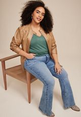 Plus Size 24/7 Morgan V Neck Tank Top, C531, small