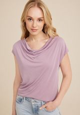 24/7 Fairhaven Cowl Neck Tee, VIOLET, small