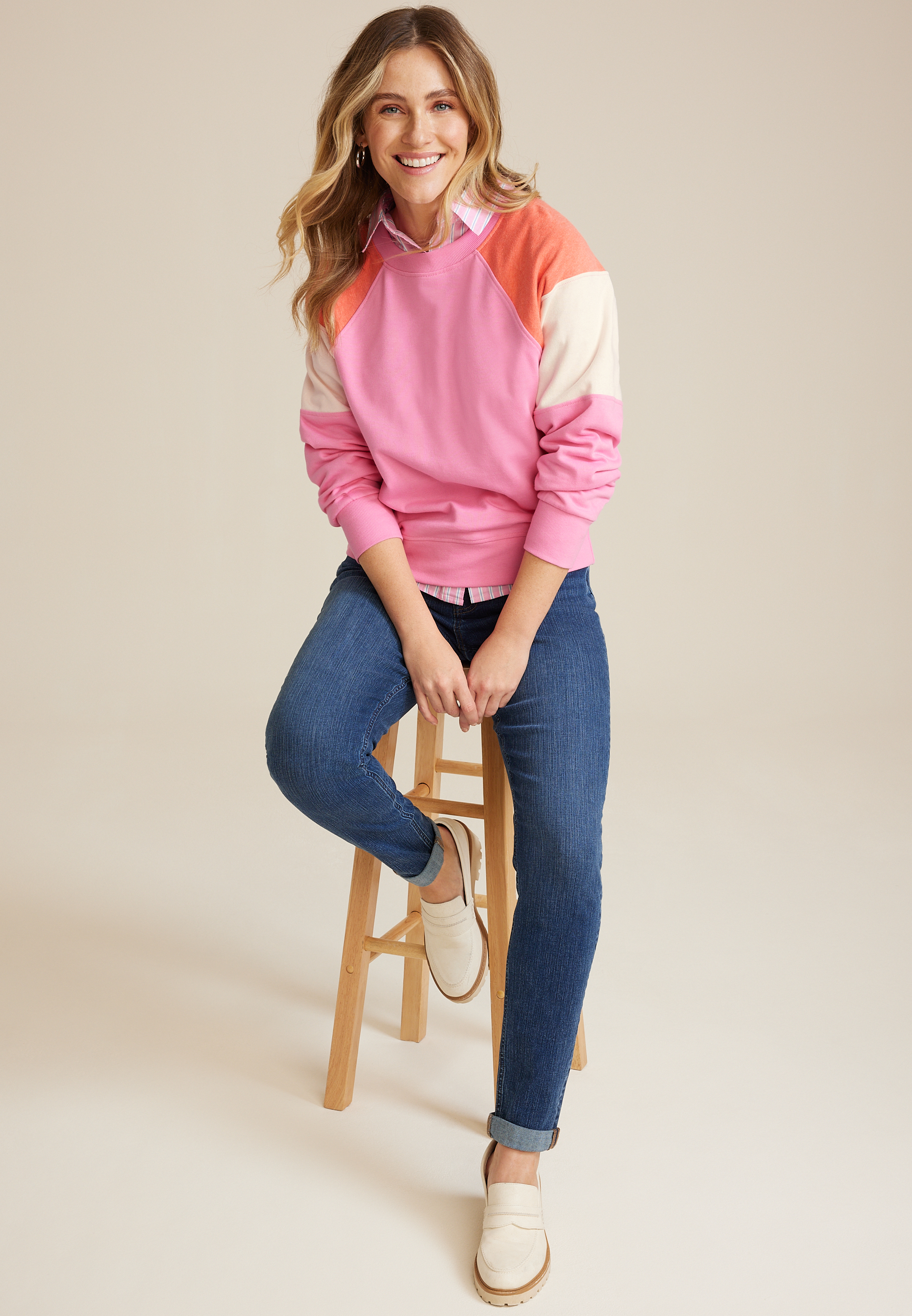 Colorblock Sweatshirt, C9345, large