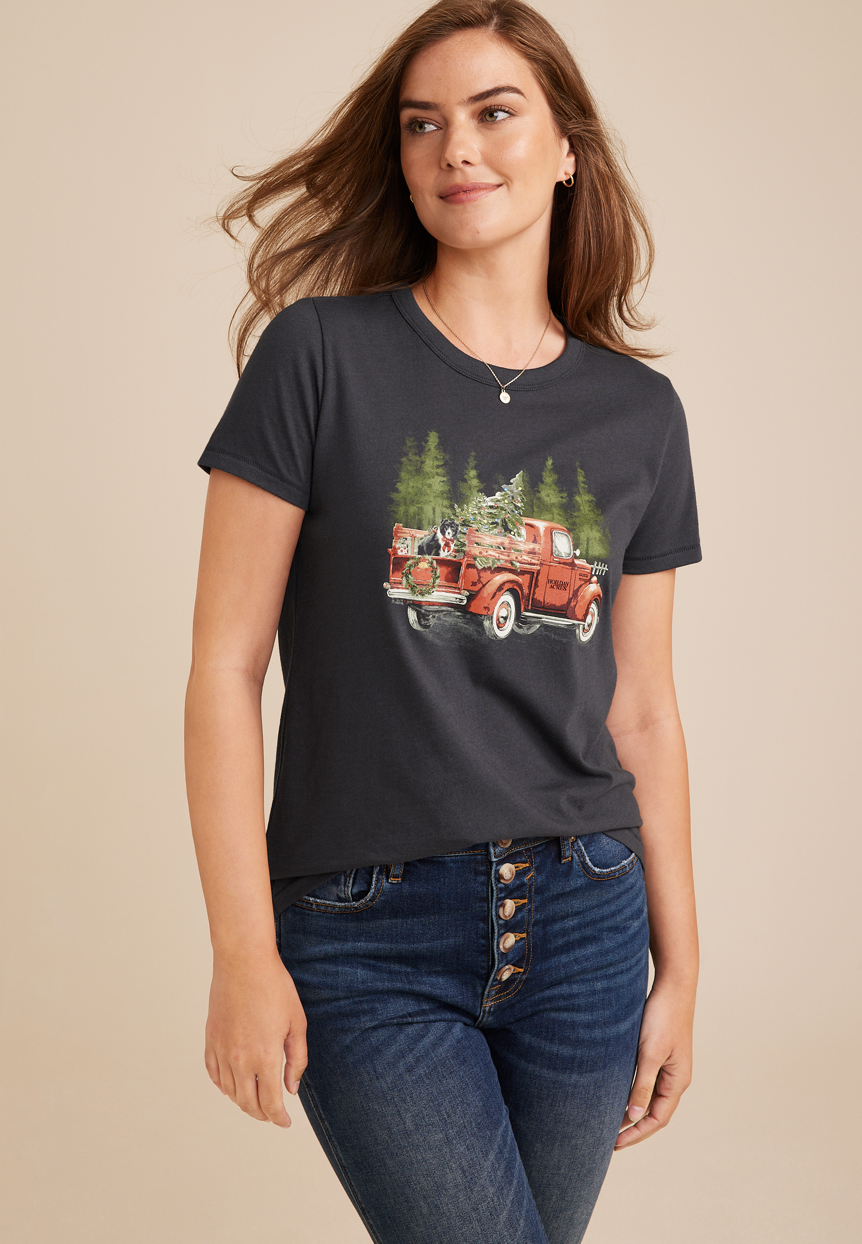 Holiday Truck Graphic Tee, C1876, large