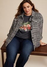 Plus Size Holiday Truck Graphic Tee, C1876, small