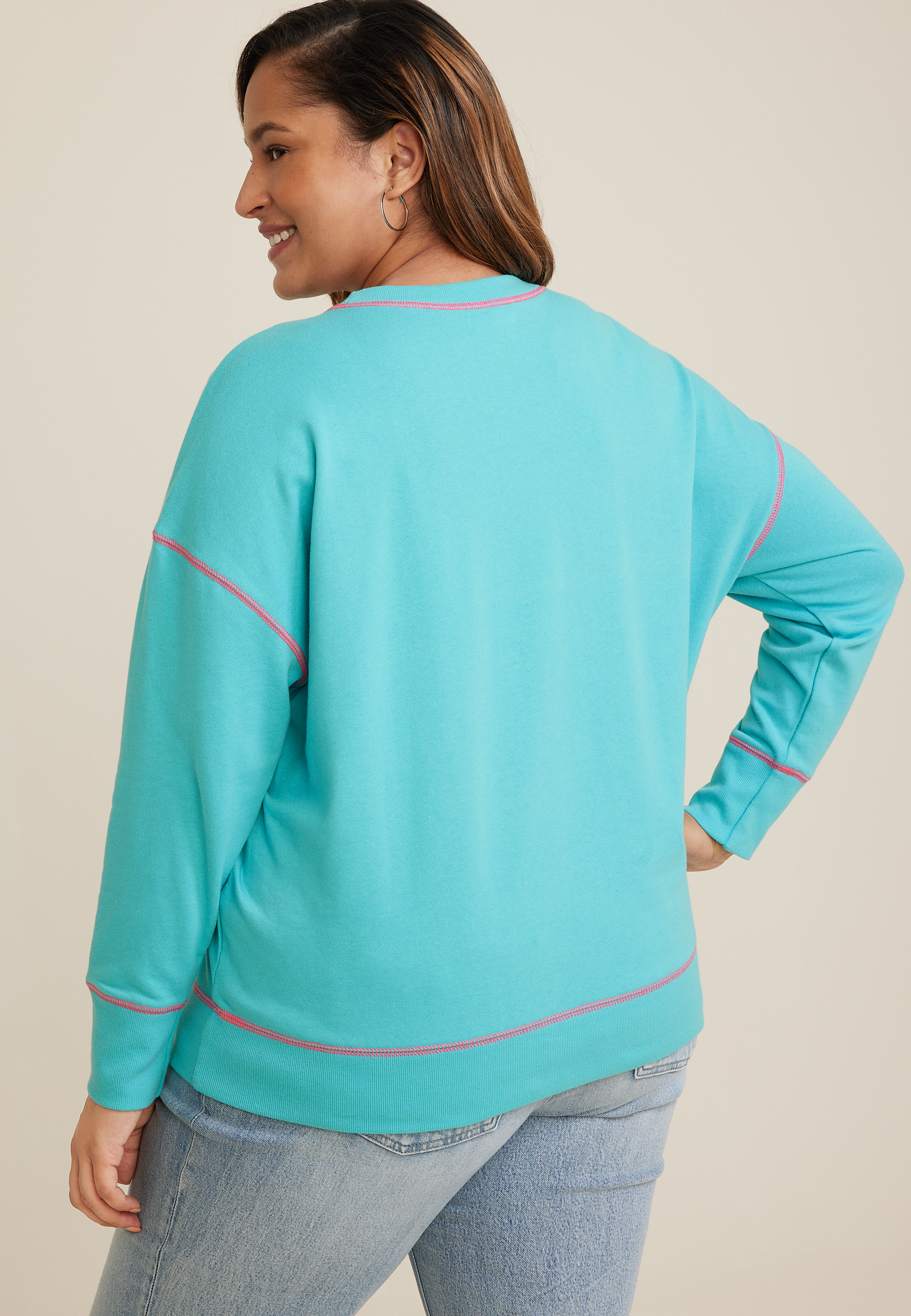 Plus Size Sun Sand And Seltzers Sweatshirt, C4820, large