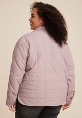Plus Size Quilted Bomber Jacket, C313, small