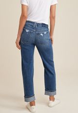 Goldie Blues&trade; Brooklyn Relaxed High Rise Ripped Straight Ankle Jean, C258, small