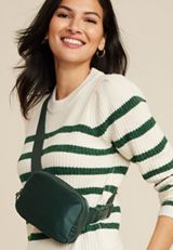 Green Crossbody Belt Bag, GREEN, small