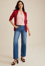 Atwood Heart Flutter Sleeve Blouse, C7368, small