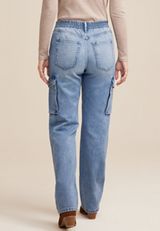 m jeans by maurices&trade; Nonstretch High Rise Cargo Straight Jean, C2806, small