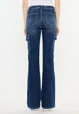 KanCan&trade; Dark Mid Rise Cargo Bootcut Jean, C258, small