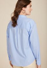 90s Prep Relaxed Button Up Shirt, C6248, small