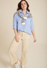 90s Prep Relaxed Button Up Shirt, C6248, small