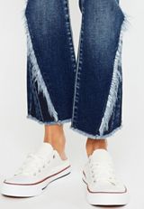 KanCan&trade; High Rise Fray Piecing Inset Hem Ankle Flare Jean, C258, small