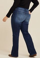 Plus Size KanCan&trade; Dark High Rise Curvy Insert Waist Bootcut Jean, DARK SANDBLAST, small