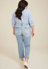 Plus Size KanCan&trade; High Rise Frayed Cuff Hem Straight Jean, C2806, small
