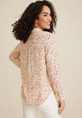 Atwood Pleated Animal Blouse, C3986, small