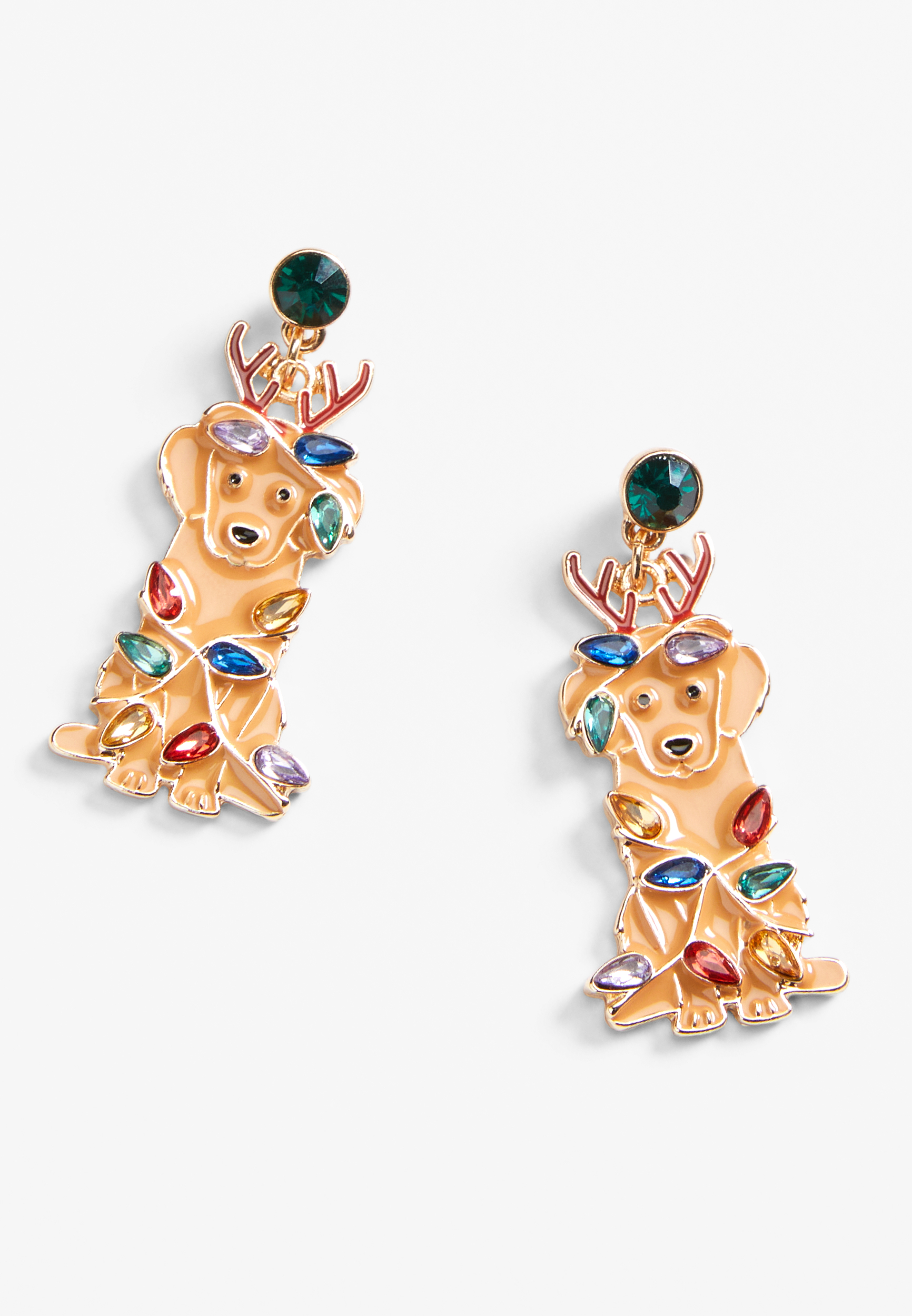 DUOWEI Dainty Floral Enamel Dachshund Dog Earrings - Cute Pet Puppy Drop Dangle Jewelry Gifts For Women - View #7