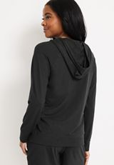 Cloud Stretch Full Zip Hoodie, BLACK, small