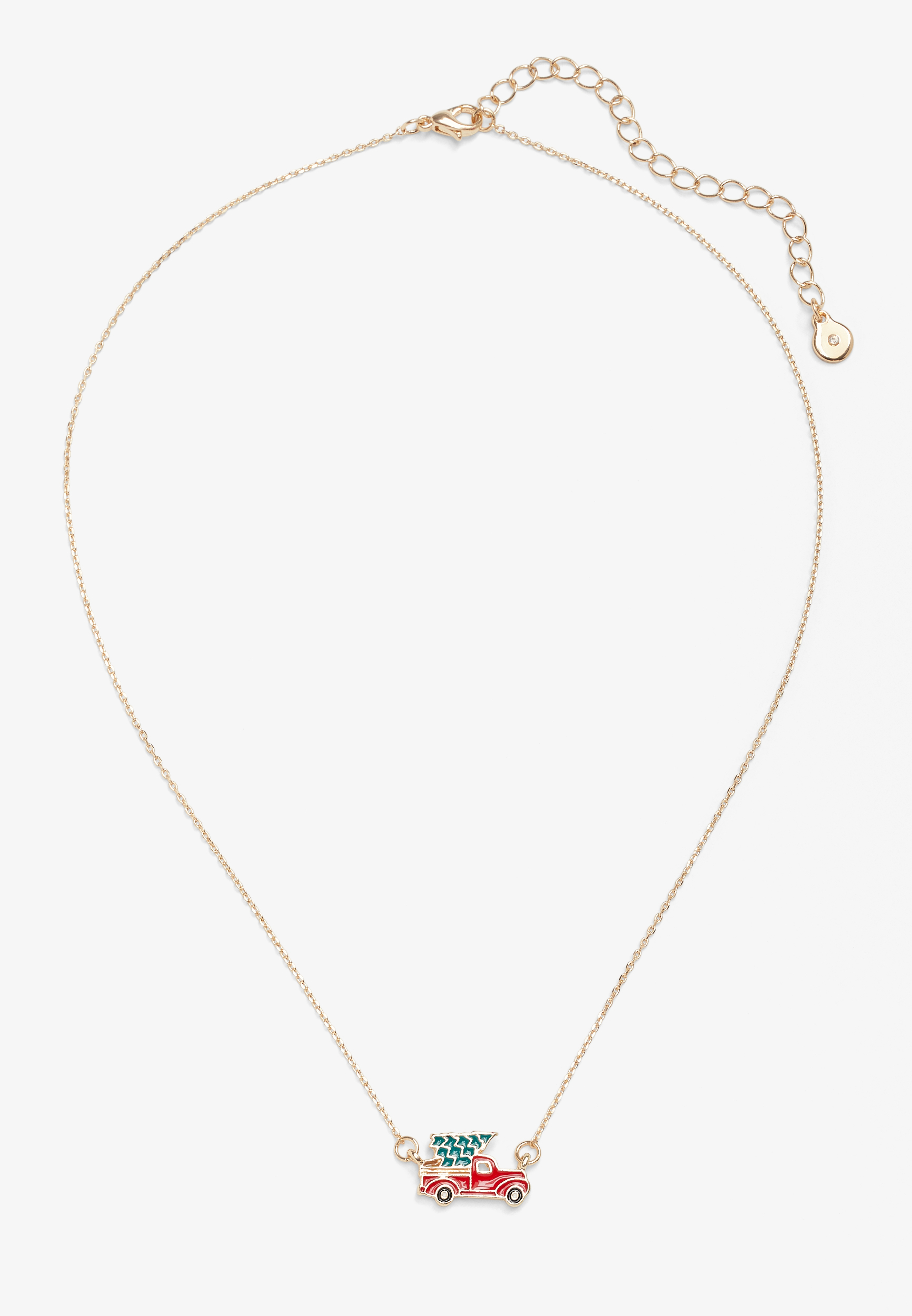 Holiday Truck Pendant Necklace, , large