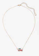 Holiday Truck Pendant Necklace, , small