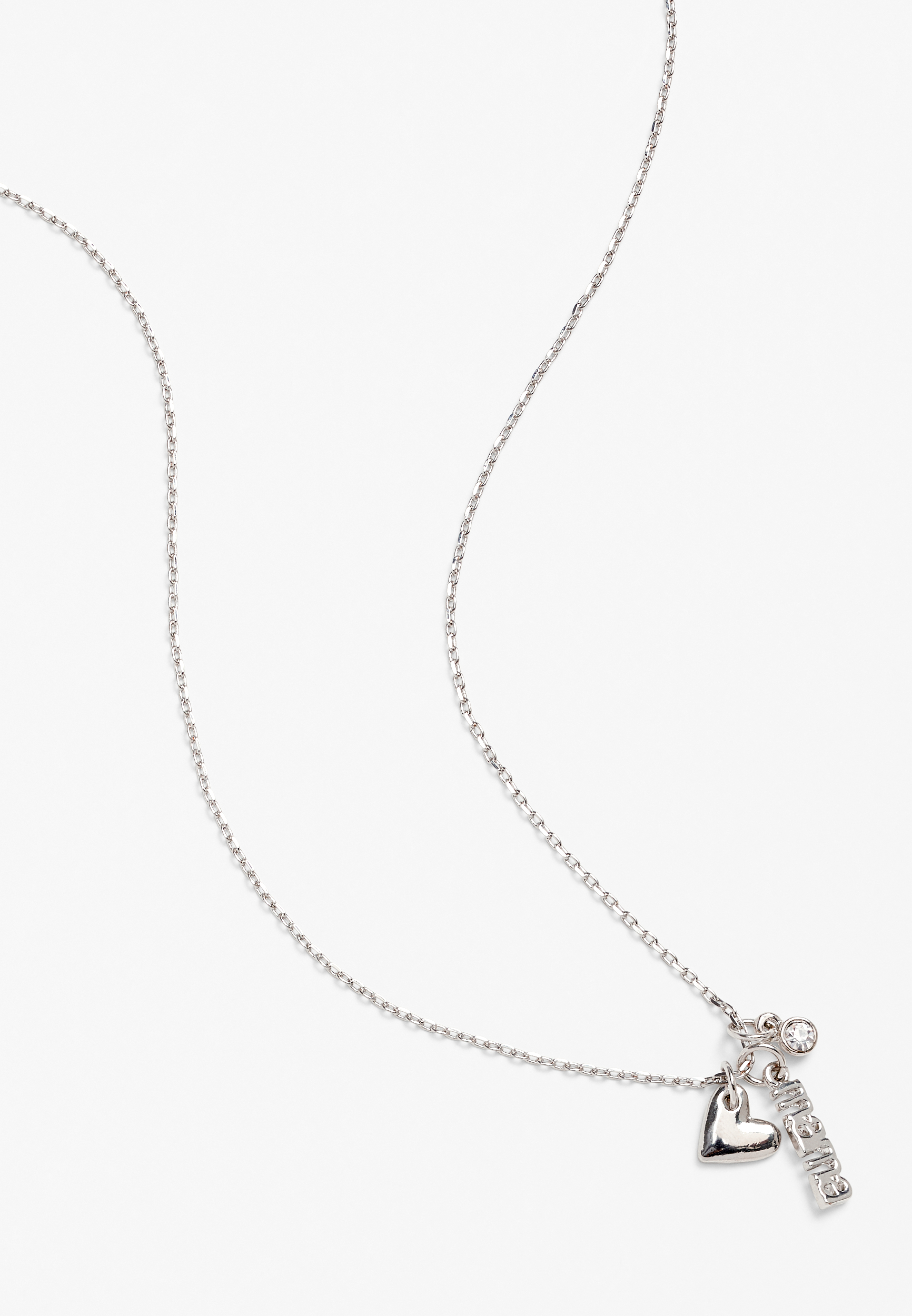 Silver Mama Pendant Necklace, , large
