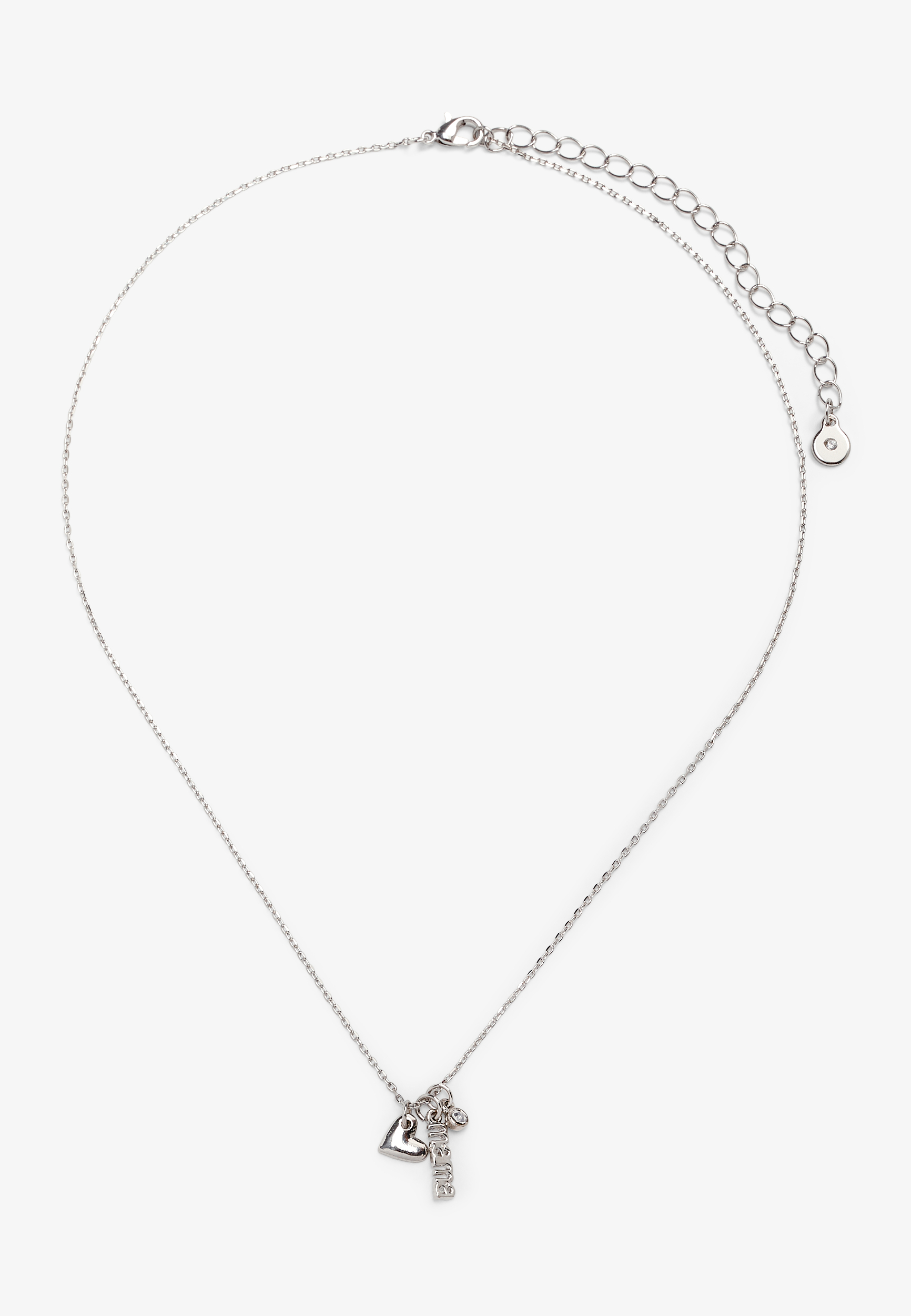 Silver Mama Pendant Necklace, , large