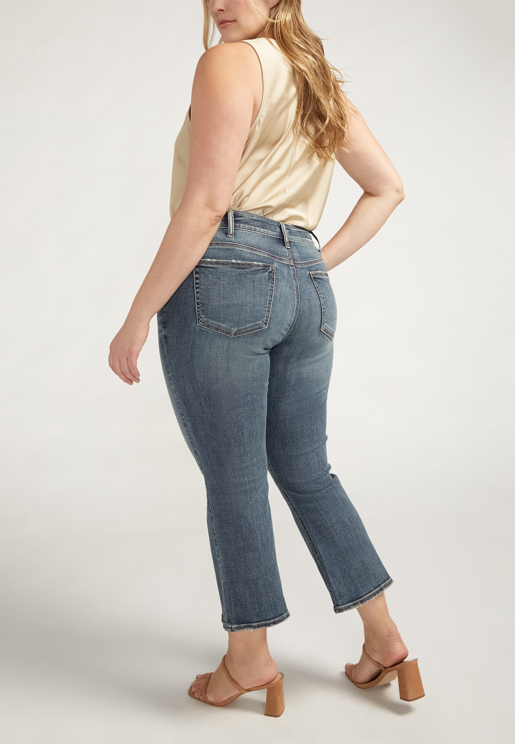 Plus Size Silver Jeans Co.&reg; Suki Curvy Mid Rise Kick Flare Cropped Jean, C258, large