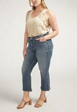 Plus Size Silver Jeans Co.&reg; Suki Curvy Mid Rise Kick Flare Cropped Jean, C258, small