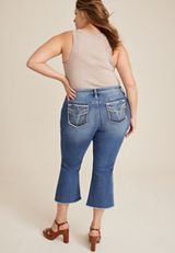 Plus Size Vigoss&reg; Heritage Mid Rise Cropped Boot Jean, MEDIUM SANDBLAST, small