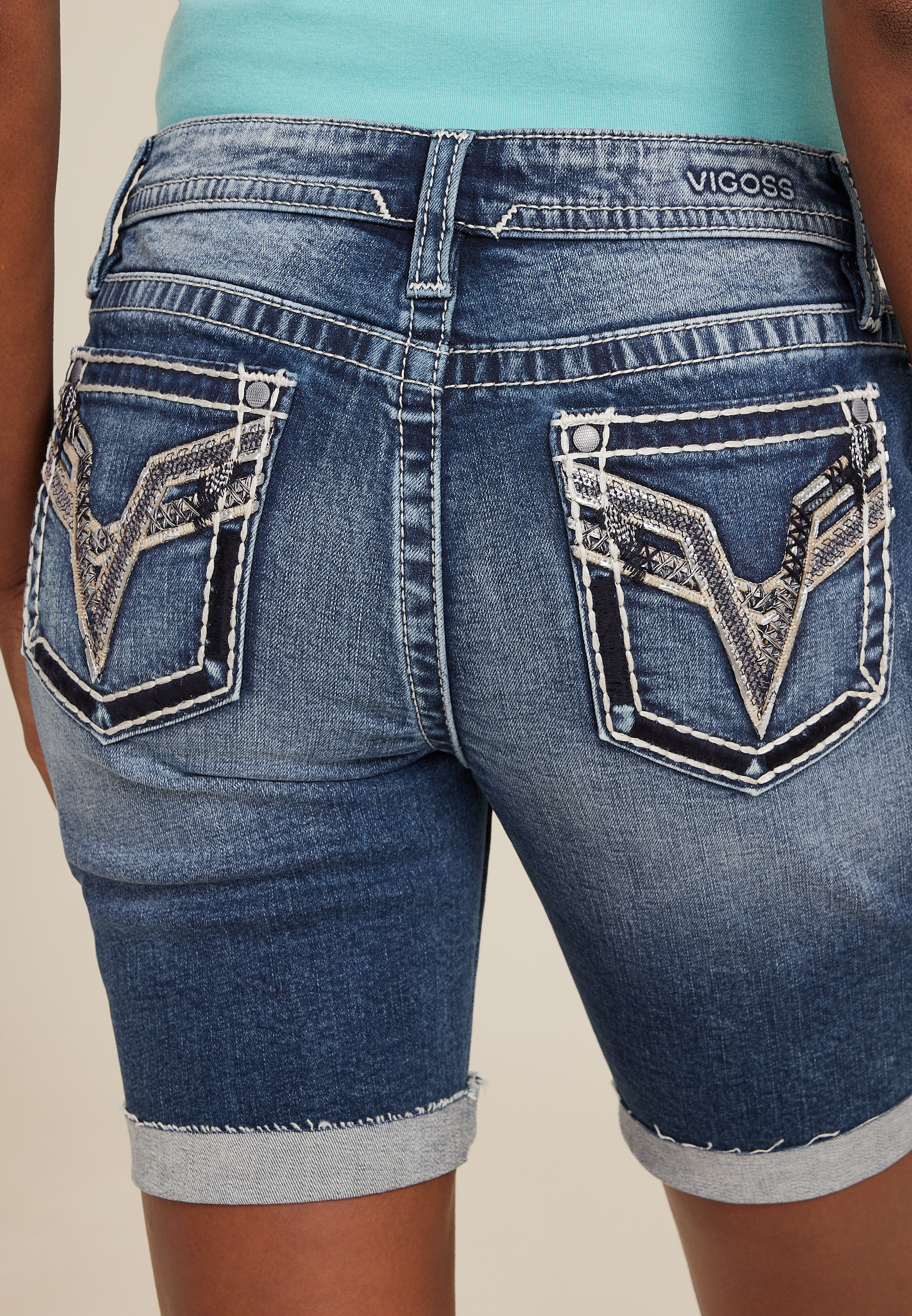 Vigoss&reg; Heritage Mid Rise 8in Bermuda Short, C3337, large