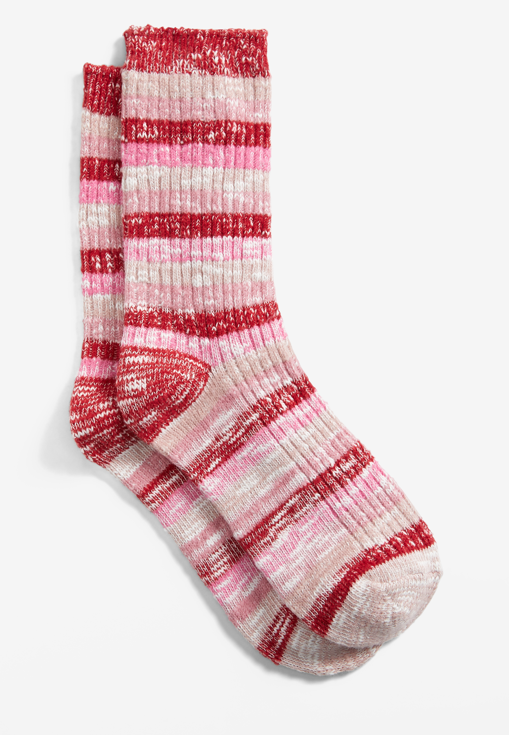 Striped Marled Crew Socks | maurices
