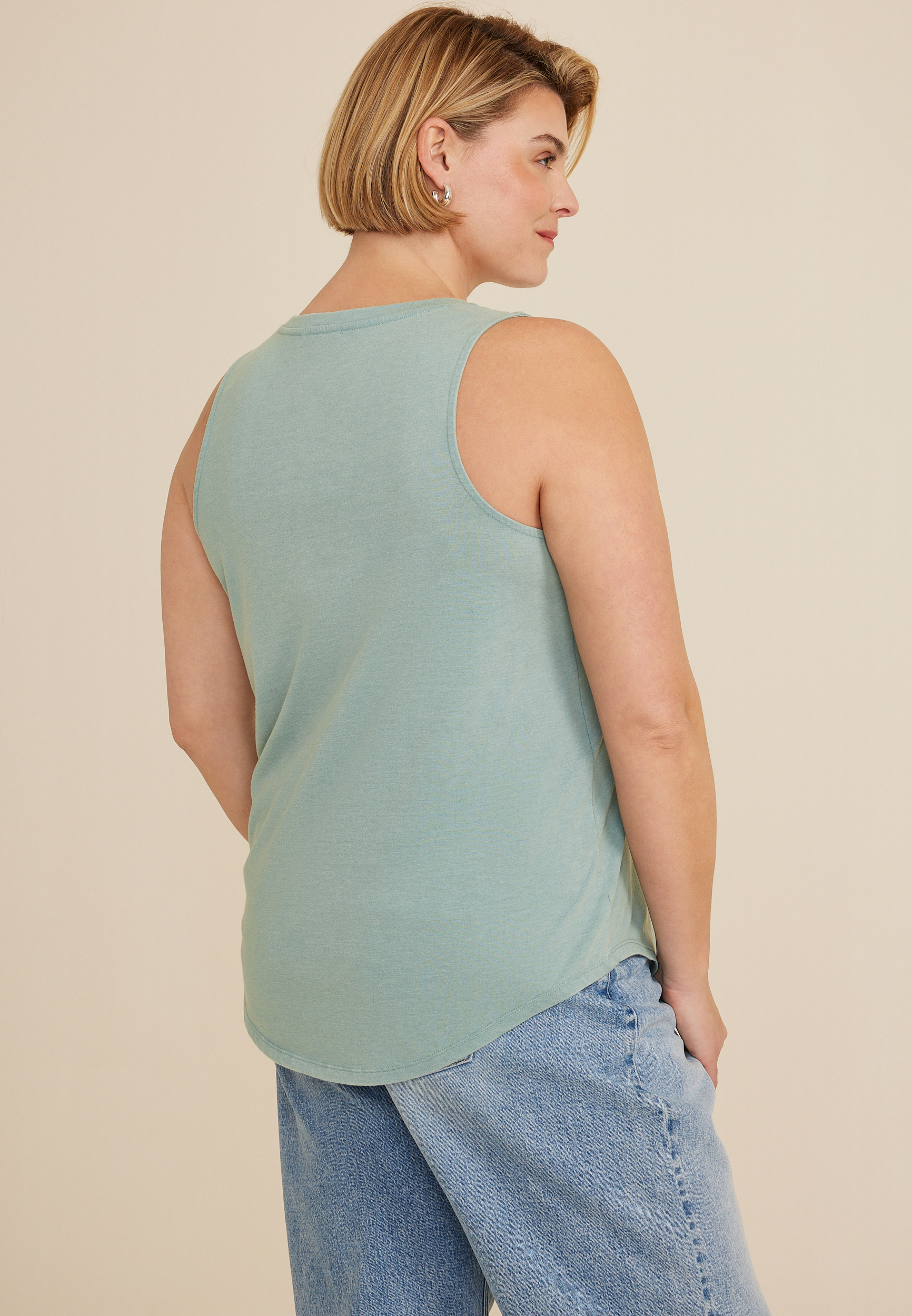 Plus Size Aloha Beaches Graphic Tank, C3566, large