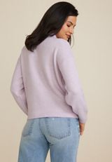 Bobble Stitch Mock Neck Sweater, C8096, small