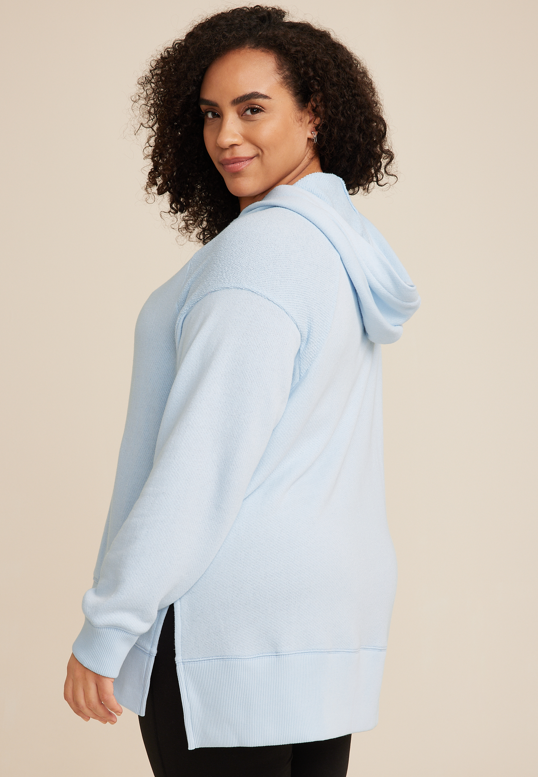 Plus Size French Terry Hoodie, C9249, large