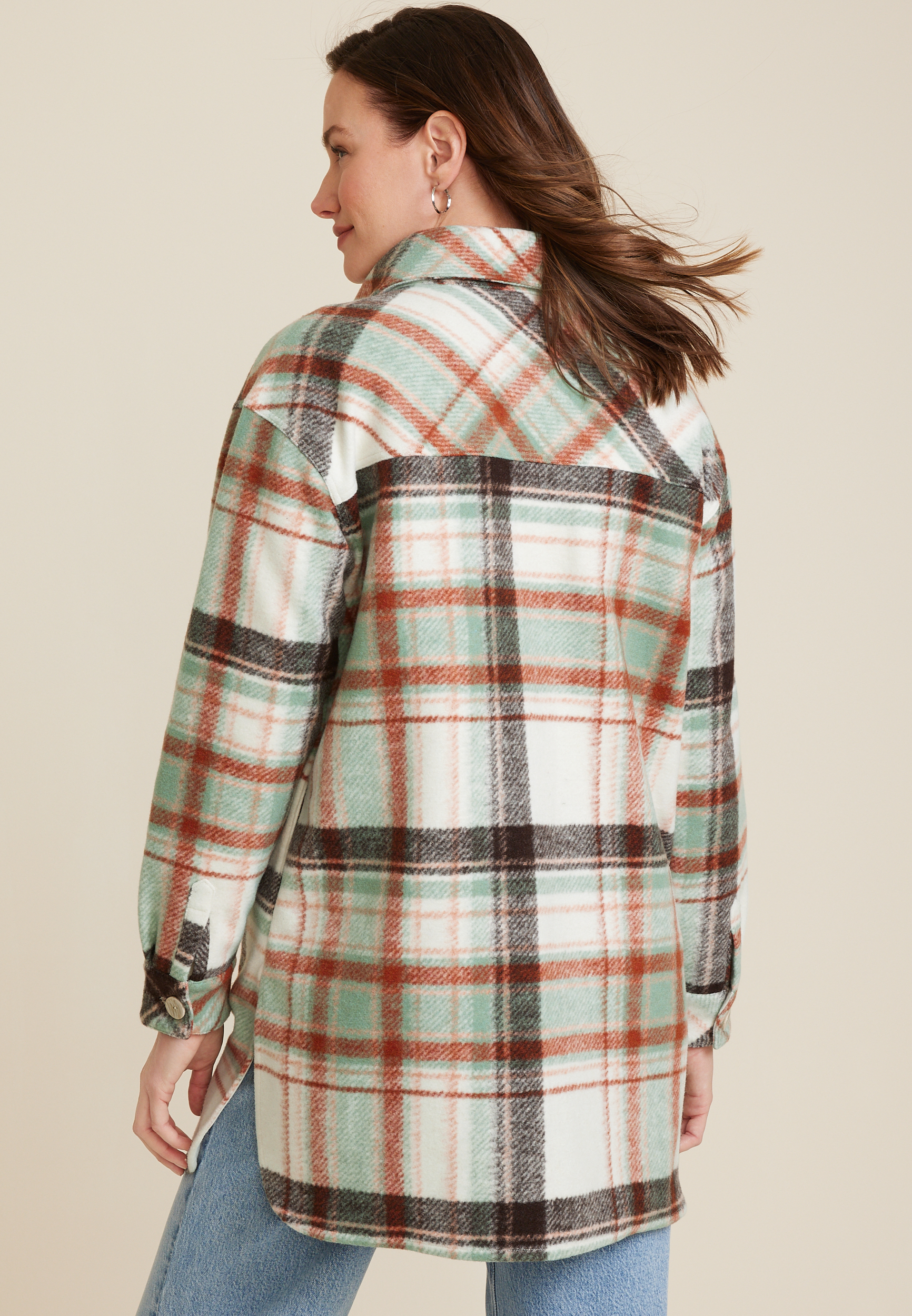 Plaid Mixer Shacket, C3986, large
