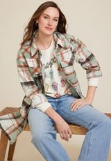 Plaid Mixer Shacket, C3986, small