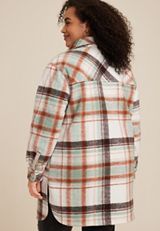 Plus Size Plaid Mixer Shacket, C3986, small