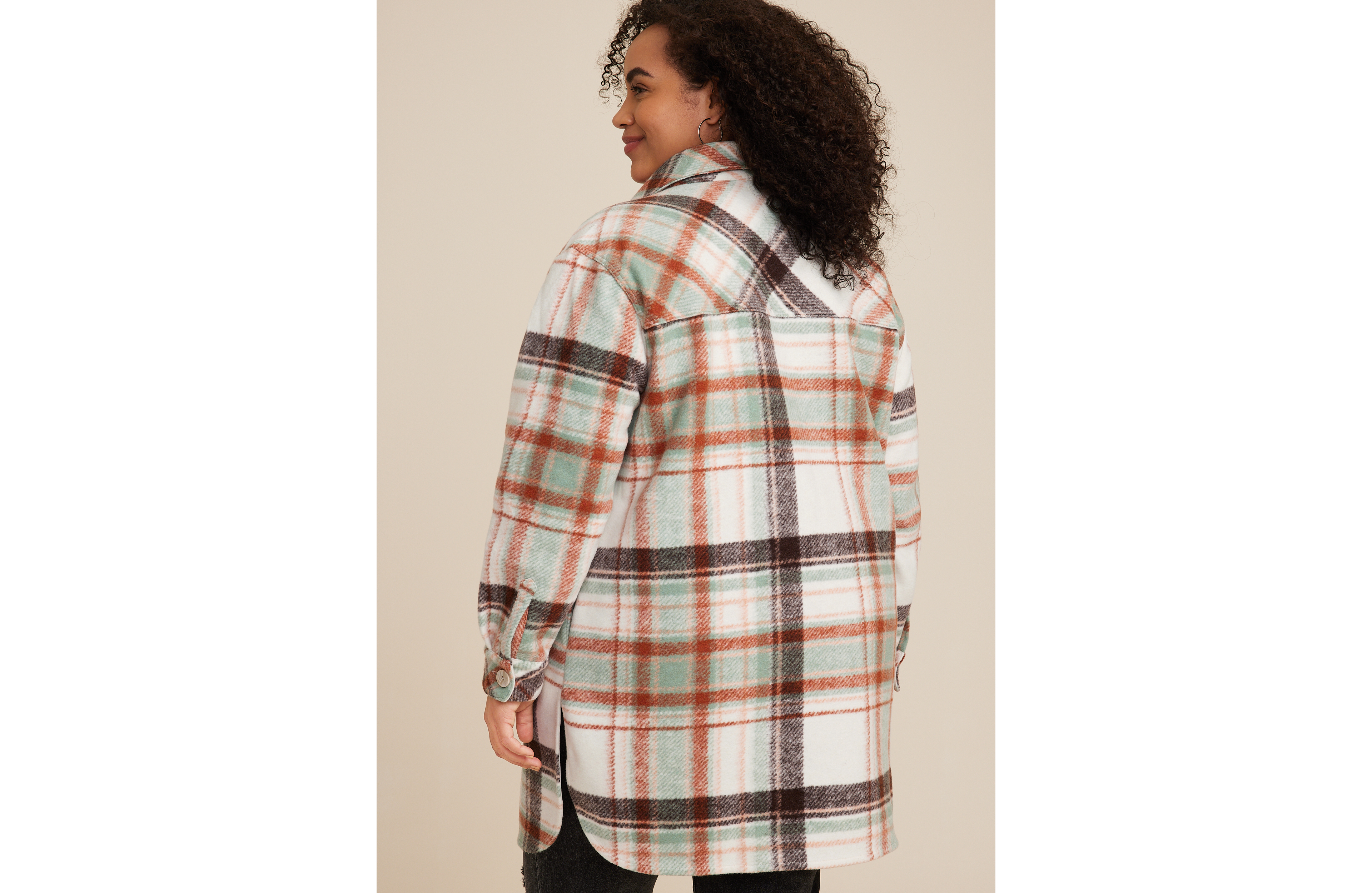 Plus Plaid Mixer Shacket