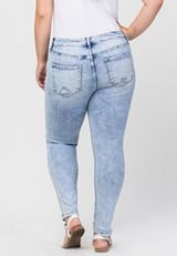 Plus Size Vervet&trade; Skinny High Rise Ripped Jean, LIGHT SANDBLAST, small