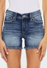 KanCan&trade; Mid Rise Released Frayed Hem 4in Short, C258, small