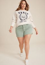 Plus Size KanCan&trade; High Rise Fray Hem 5in Short, C186, small