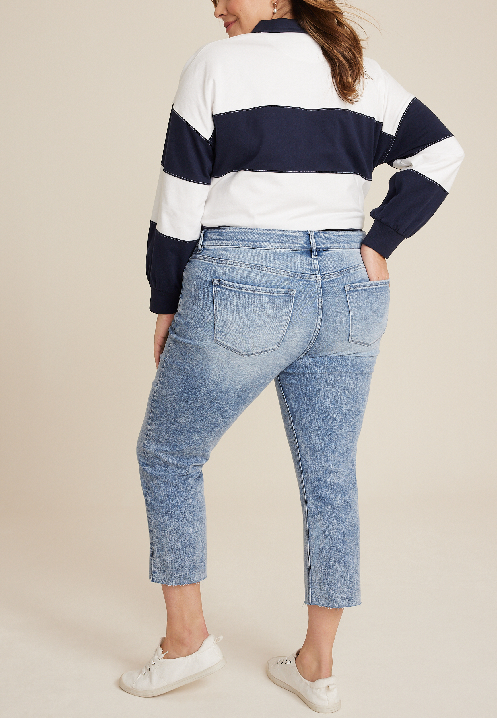 Plus Size KanCan&trade; High Rise Straight Cropped Jean, C2806, large