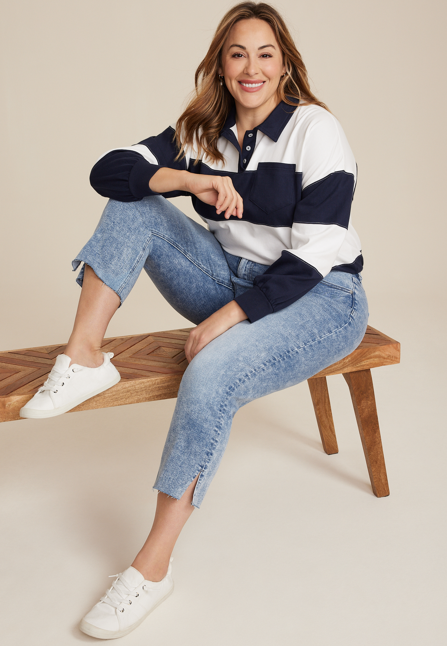 Plus Size KanCan&trade; High Rise Straight Cropped Jean, C2806, large