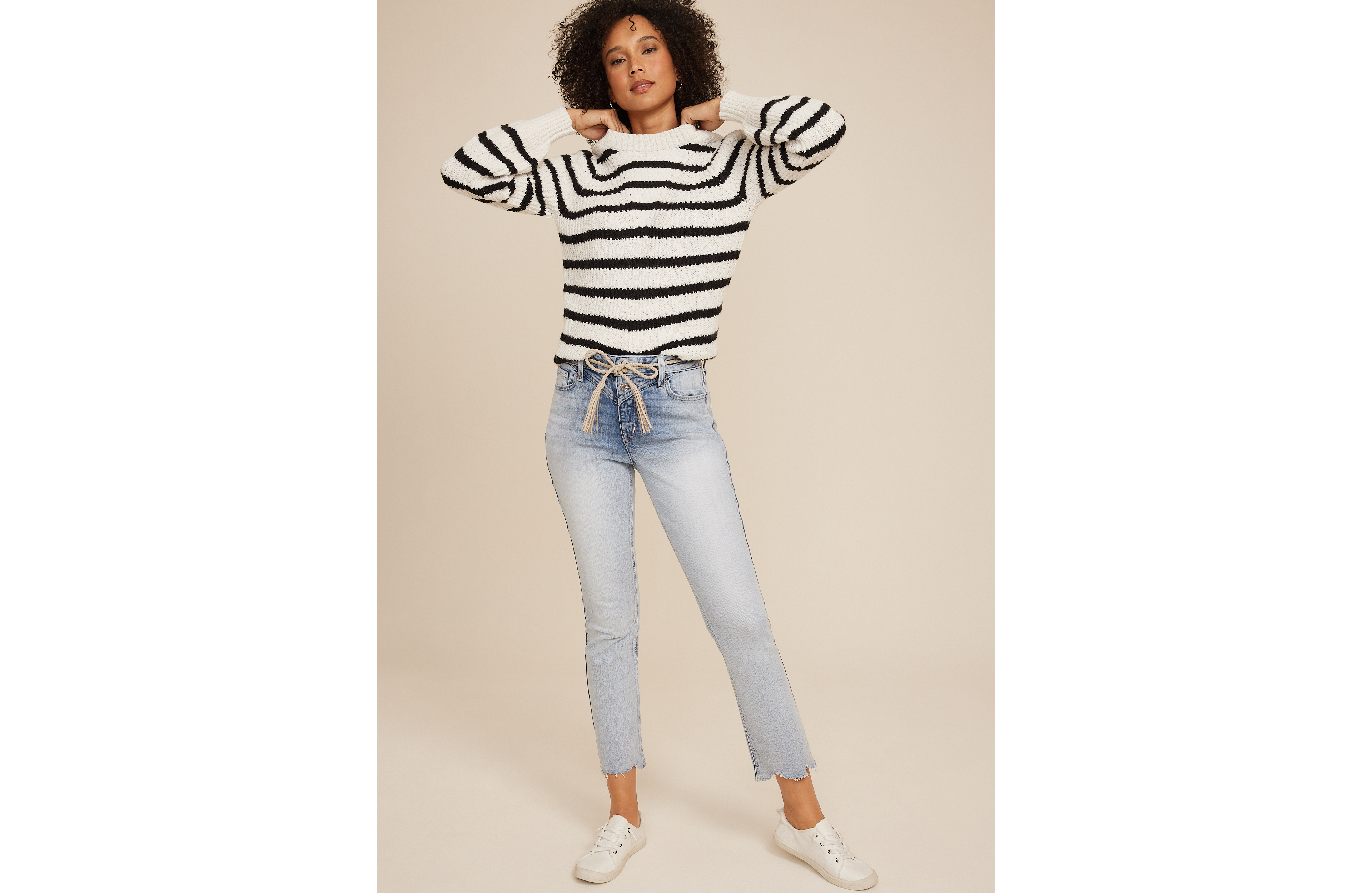 m jeans by maurices™ High Rise Belted Kick Boot Ankle Jean