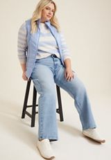 Plus Size edgely&trade; Mid Rise Relaxed Boyfriend Wide Leg Jean, C3337, small